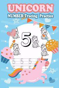 Unicorn Number Tracing Practice