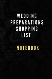 Wedding preparations shopping list notebook ideal for wedding shopping essentials and your Planning of wedding
