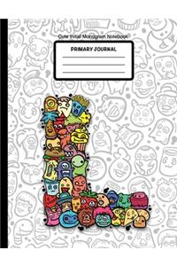 Cute Initial Monogram Notebook Primary Journal