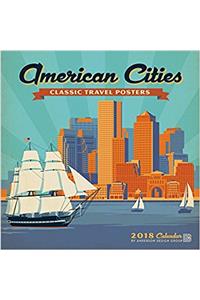 American Cities Classic Posters 2018 Wall Calendar