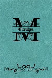 Split Letter Personalized Name Journal - Marilyn