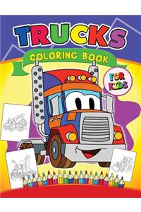 Trucks Coloring Book for Kids