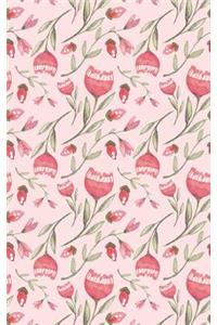 Salmon Colored Flowers - Blank Notebook - 5