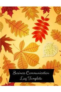 Business Communication Log Template