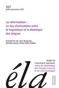 Etudes de Linguistique Appliquee - N3/2022