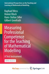 Measuring Professional Competence for the Teaching of Mathematical Modelling