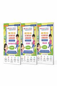 Oswaal One For All Olympiad Workbook Class 2 (Set of 3 Books) Maths, Science & English For 2024-25 Exam