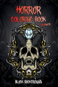 Horror Coloring Book - Black Background