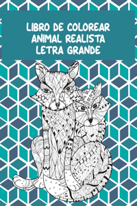 Libro de colorear - Letra grande - Animal realista