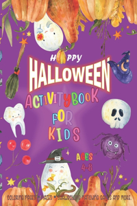 Halloween Activity Book for Kids Ages 4-8