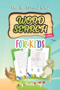 100 word search and solution for kids