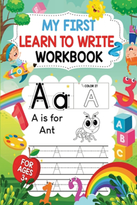 My First Learn-to-Write Workbook For ABC Kids