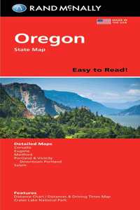 Rand McNally Easy to Read: Oregon State Map