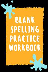 Blank Spelling Practice Workbook