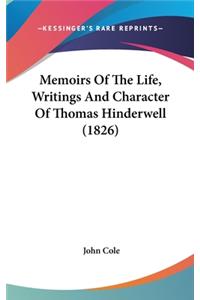 Memoirs of the Life, Writings and Character of Thomas Hinderwell (1826)