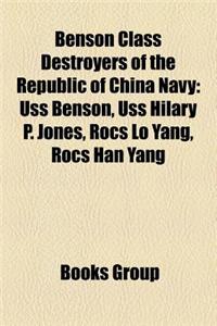 Benson Class Destroyers of the Republic of China Navy