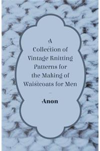 Collection of Vintage Knitting Patterns for the Making of Waistcoats for Men