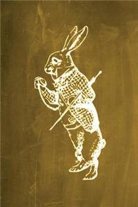 Alice in Wonderland Chalkboard Journal - White Rabbit (Yellow)