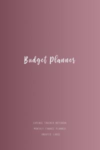 Budget Planner Expense Tracker Notebook. Monthly Finance Planner, Undated, Large