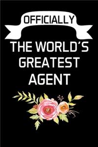 Officially the World's Greatest Agent: Agent Gifts - Blank Lined Notebook Journal - (6 x 9 Inches) - 120 Pages