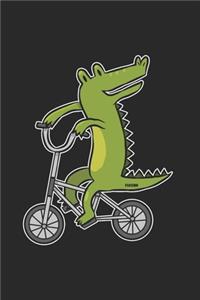 Sporty Crocodile Bike Notebook