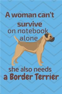 A woman can't survive on notebook alone she also needs a Border Terrier