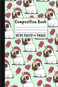 Composition Book Wide Ruled 120 Pages