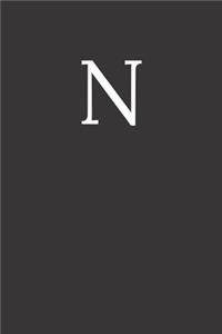 Buchstabe N Notizbuch