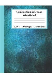 Composition Notebook Wide Ruled Lined Sheets