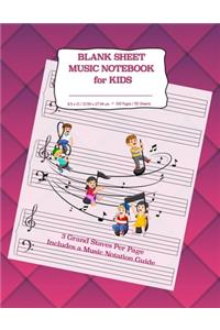 Blank Sheet Music Notebook for Kids