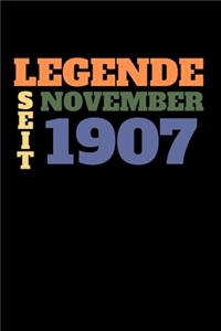Legende seit November 1907