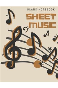 Blank Sheet Music Notebook