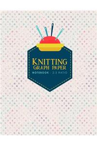 Knitting Graph Paper Notebook - 2: 3 Ratio: Knitters Journal, Knitting Design Grid, Knitting Graphs, Hydrangea Flower Cover