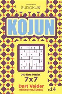 Sudoku Kojun - 200 Hard Puzzles 7x7 (Volume 14)