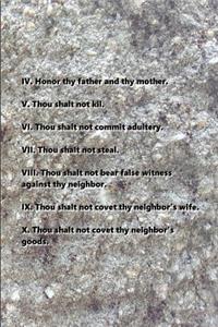 2019 Weekly Planner Religious Theme Last Seven Commandments Traditional Stone