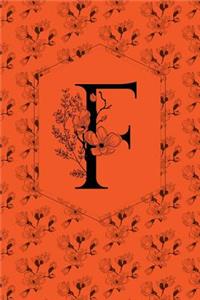 Floral Monogram Journal/Notebook - F