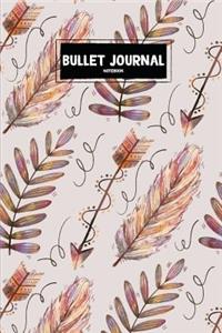 Bullet Journal Notebook: Colorful Feather Blank Bullet Journal with 1/4 Dot Grid Journal (Soft Cover) for Planner, Journal and Notebook, Calligraphy