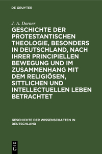 Geschichte Der Protestantischen Theologie, Besonders in Deutschland, Nach Ihrer Principiellen Bewegung Und Im Zusammenhang Mit Dem Religiösen, Sittlichen Und Intellectuellen Leben Betrachtet