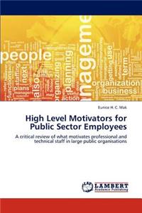 High Level Motivators for Public Sector Employees