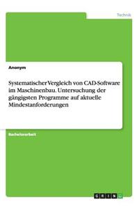 Systematischer Vergleich von CAD-Software im Maschinenbau. Untersuchung der gängigsten Programme auf aktuelle Mindestanforderungen