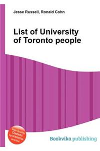 List of University of Toronto People