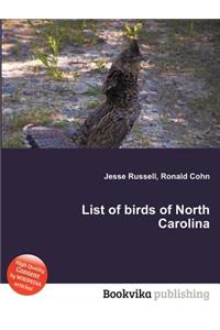 List of Birds of North Carolina