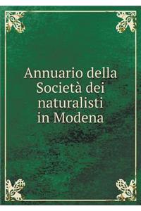 Annuario Della Società Dei Naturalisti in Modena