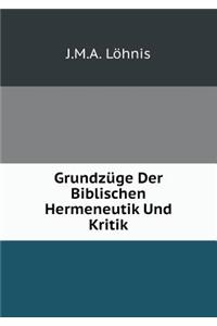 Grundzüge Der Biblischen Hermeneutik Und Kritik