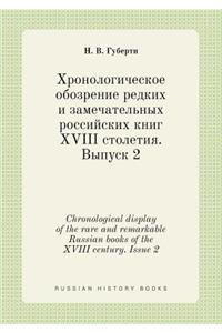 Chronological display of the rare and remarkable Russian books of the XVIII century. Issue 2