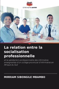 relation entre la socialisation professionnelle