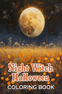 Night Witch Halloween Coloring Book