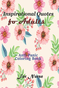 Inspirational Quotes fo Adults - Anti-Panic Coloring Book