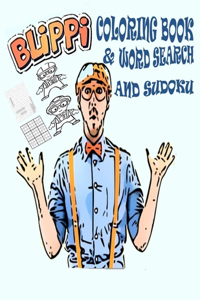 Blippi Coloring Book & word search and sudoku