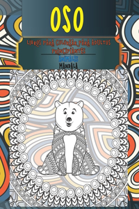Libros para colorear para adultos principiantes - Mandala - Animales - Oso